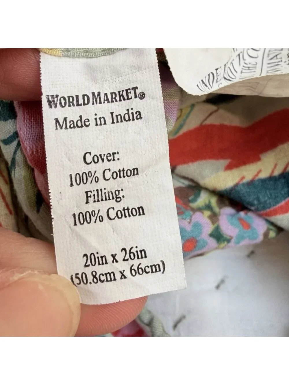 World Market Quilted Pillow Shams Cottage Flowers Birds Garden Farmhouse 20x26